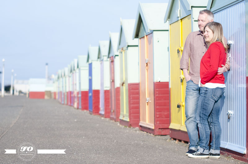 Portrait photographs of married couple, Brighton beach, east sussex (2)
