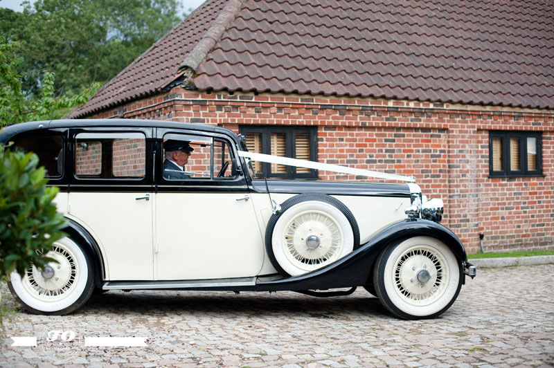 coltsfoot country retreat: vintage wedding car and chauffeur