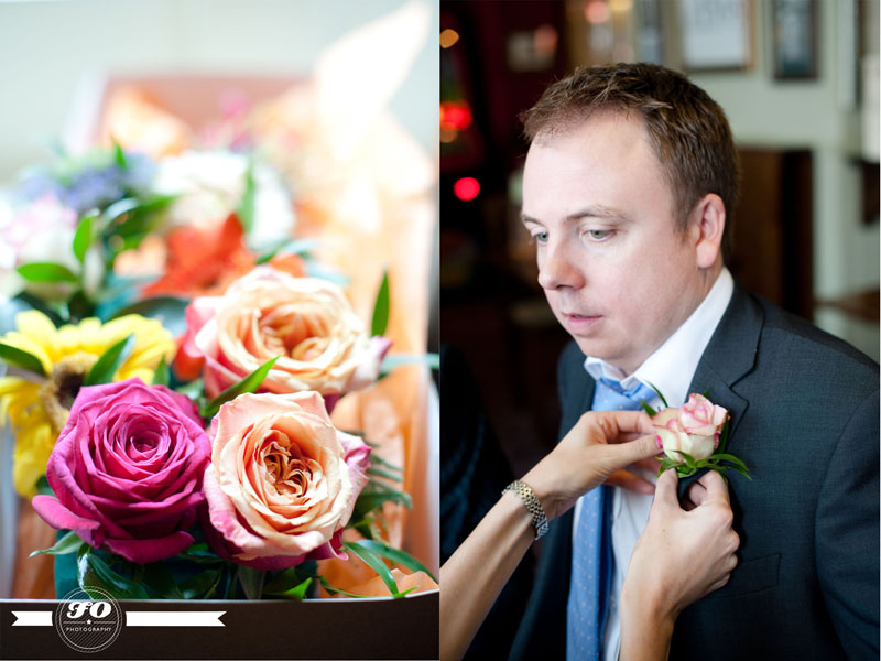union club london wedding: flowers allsop arms pub