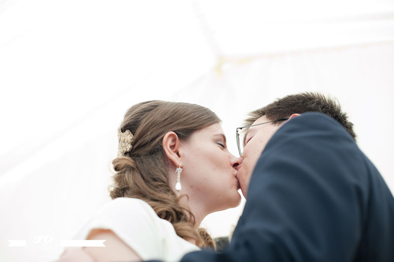 wedding couple kiss