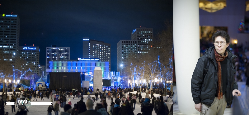 New Year's Eve Downtown Edmonton 2012, ice skating