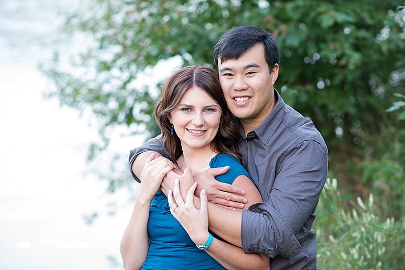 Fort Edmonton Park footbridge engagement session