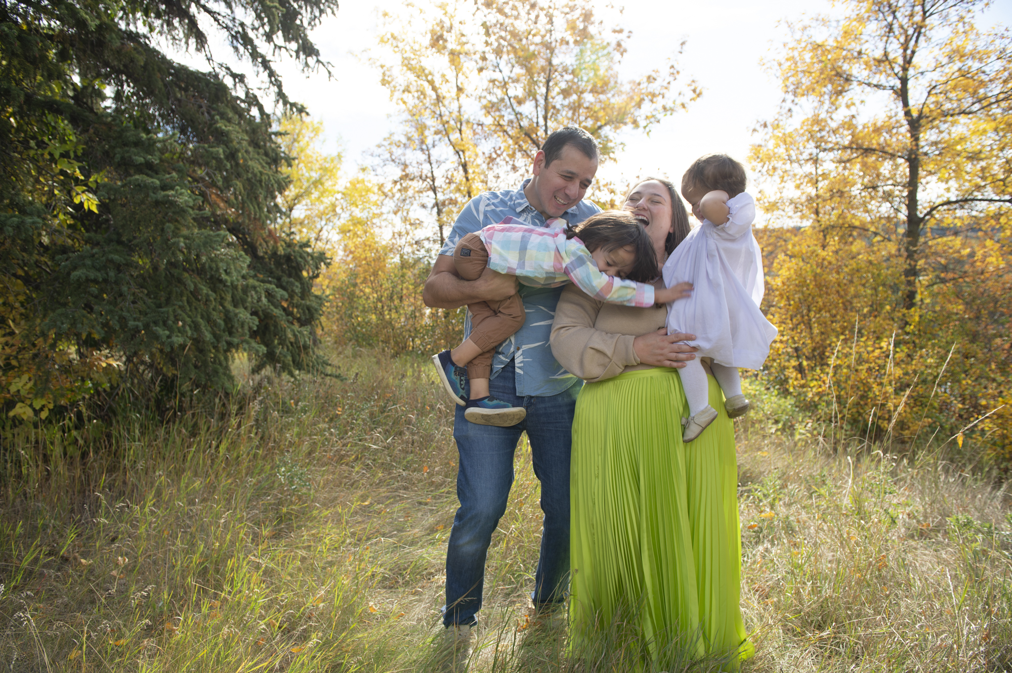Fall Family Session on Government Hill, Edmonton
