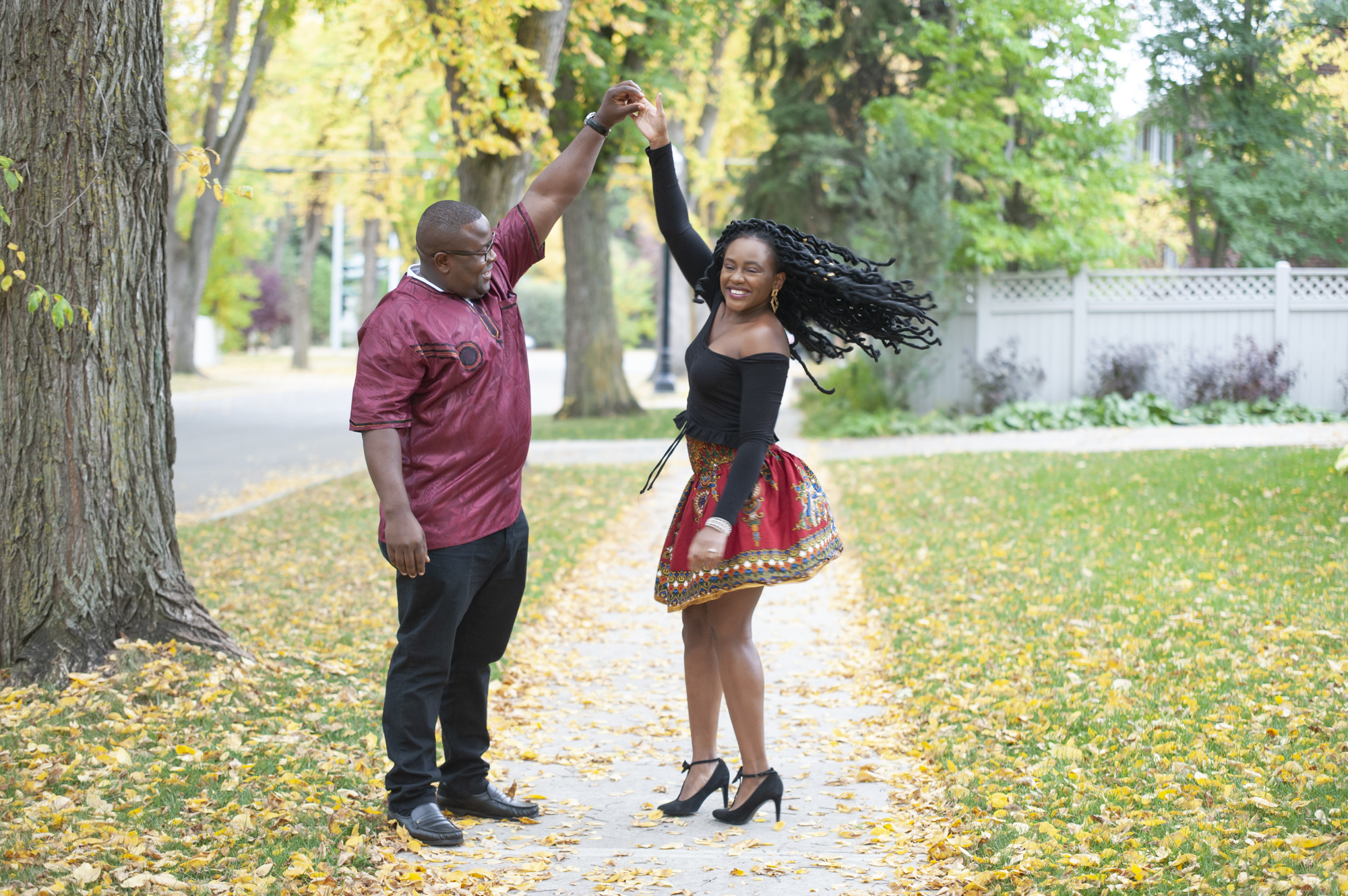 Edmonton fall engagement session